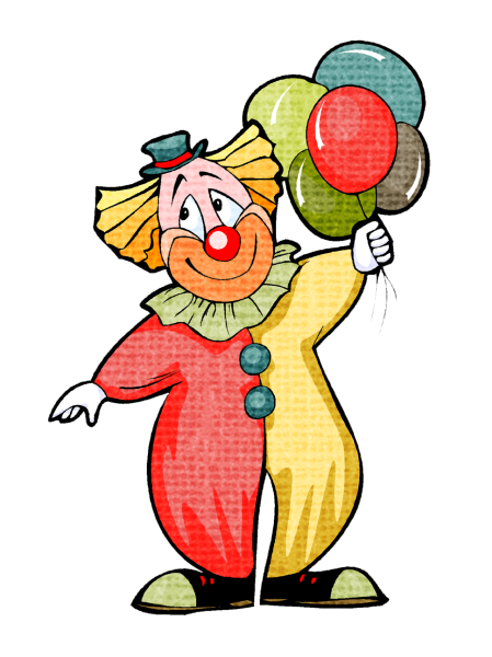 Клоун красками