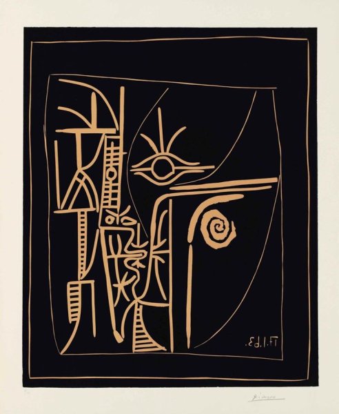 Наброски быка Пабло Пикассо