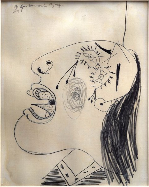 Картина Пикассо акробат