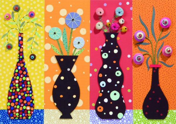 Аппликация из разных материалов