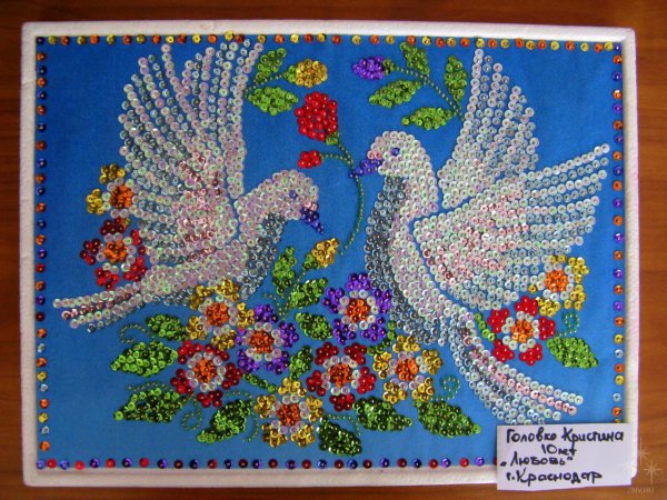 Декоративно прикладное искусство голубь мира