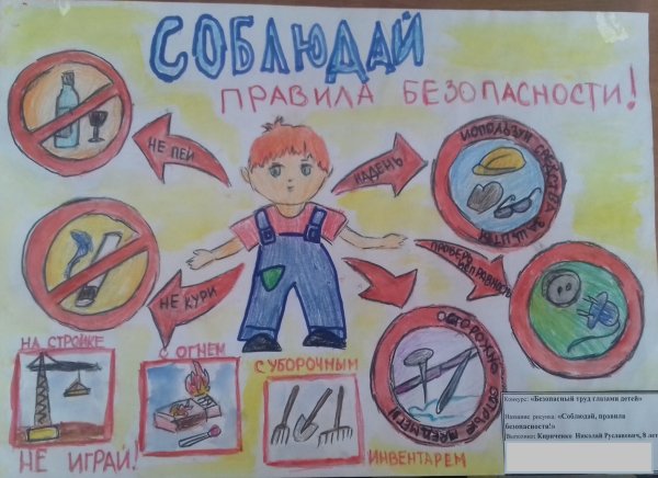 Рисунок на тему я выбираю безопасный труд