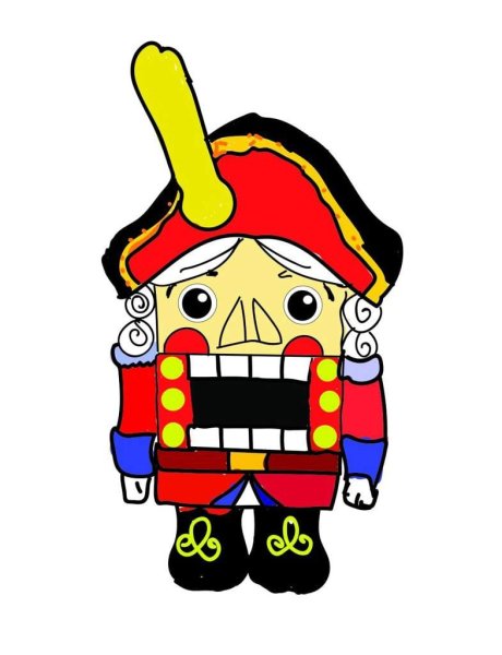 Щелкунчик на белом фоне