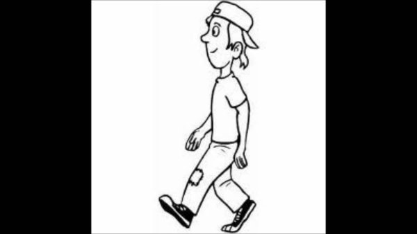 Ходьба раскраска