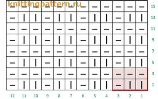 Вязка букле спицами схема