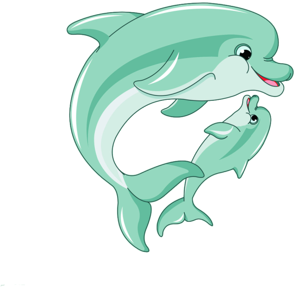 Дельфин мультяшный