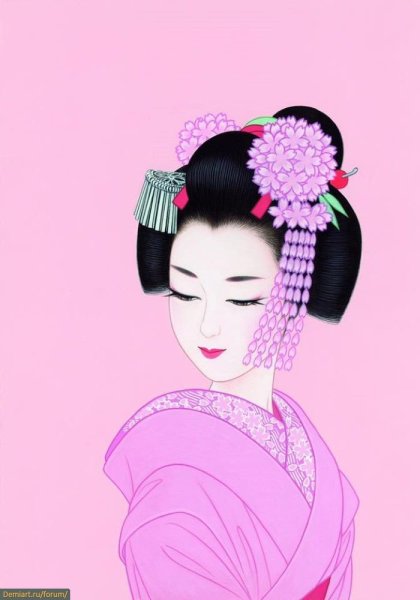 Япония Самурай гейша живопись