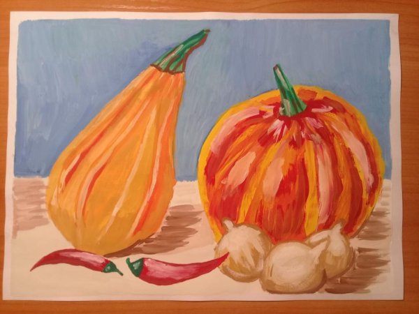 Рисование натюрморта из фруктов