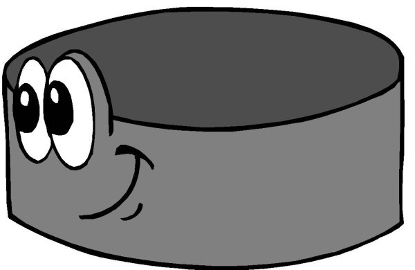 Шайба хоккейная мультяшная