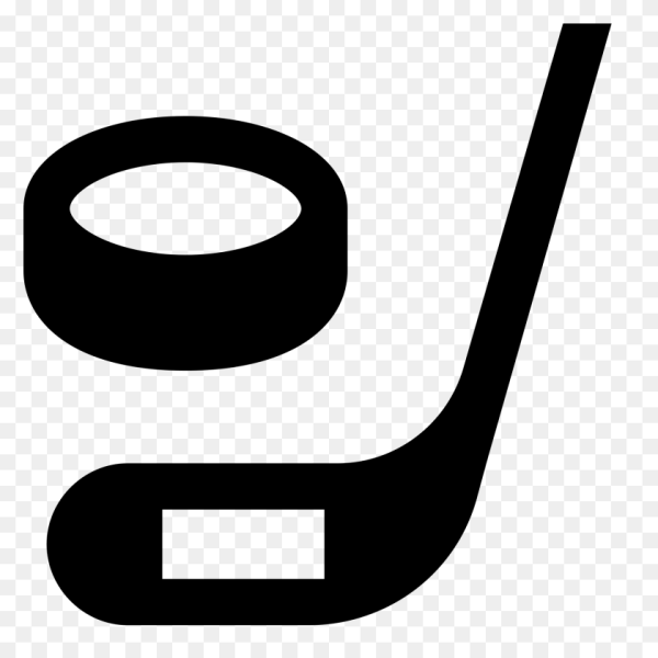 Клюшка с шайбой вектор