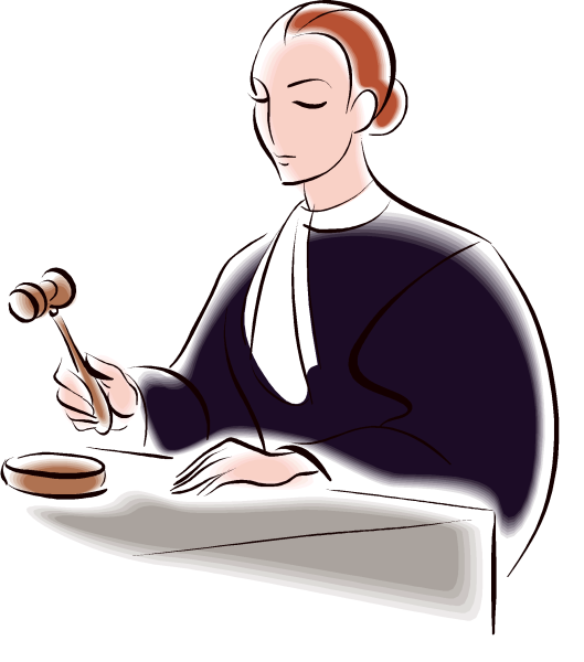 Судья на прозрачном фоне