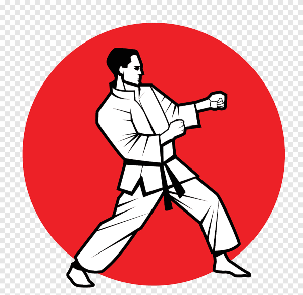 Каратист иллюстрация