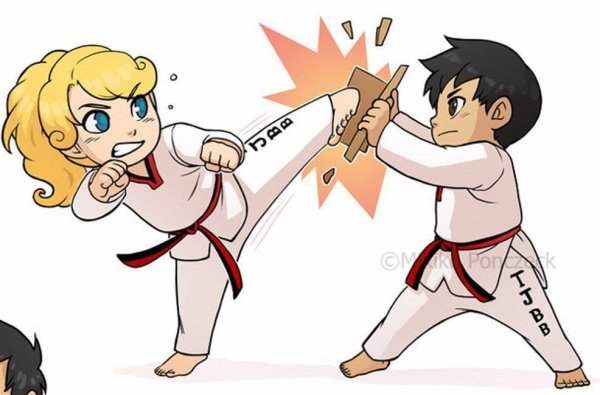 Каратист мультяшный