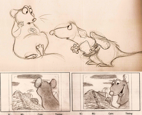 Раскадровка мультфильма рисунки