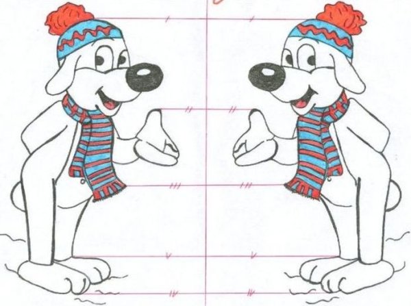 Симметричные рисунки для детей