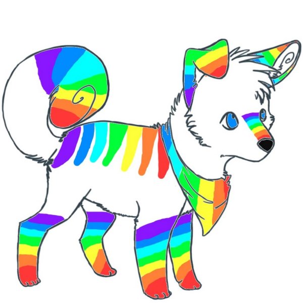 Радужные друзья собака