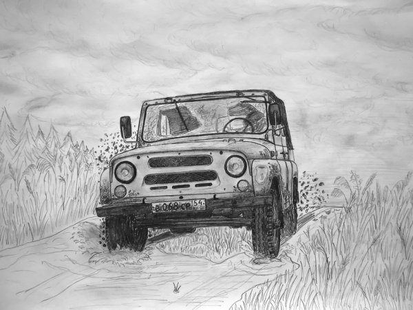 УАЗ 469 kak narisovat