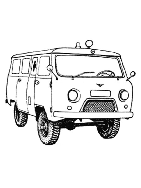 УАЗ 452 Буханка раскраска