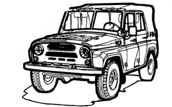 УАЗ 31514 раскраска