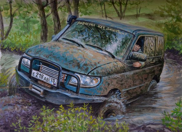 Картина джип