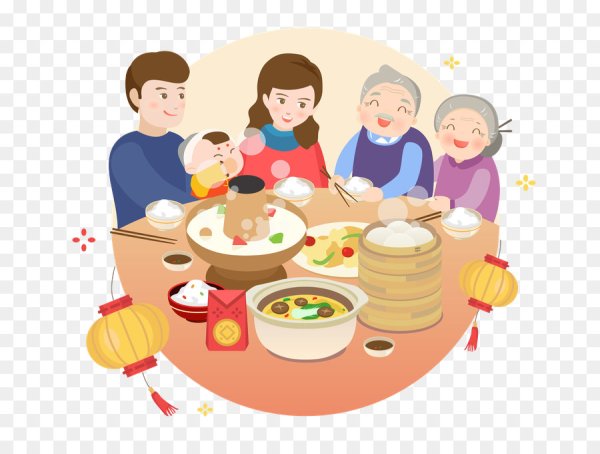 Семейный ужин вектор