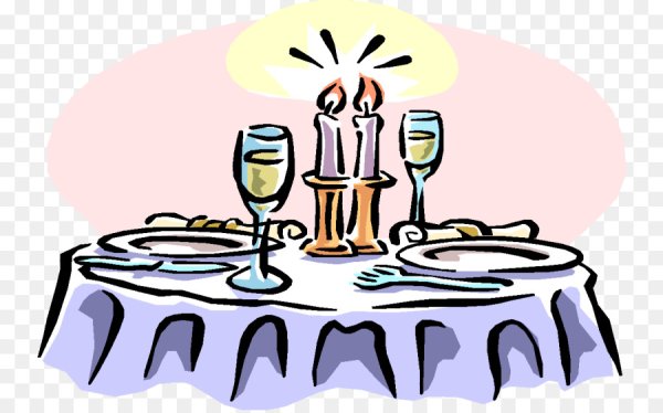 Ужин на прозрачном фоне