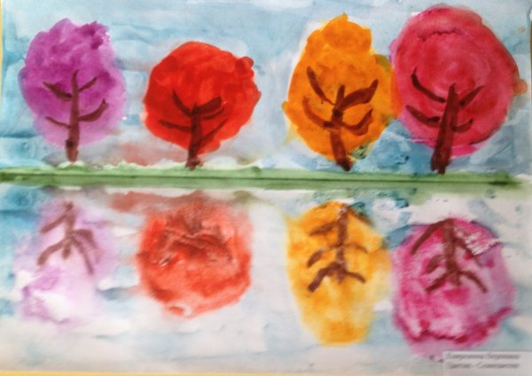 Техника рисования монотипия в детском саду