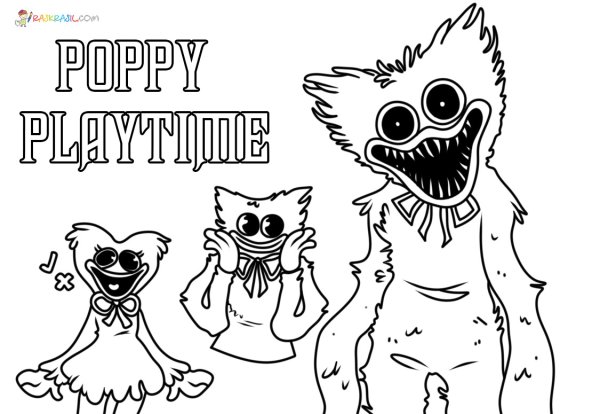 Poppy Плейтайм раскраска