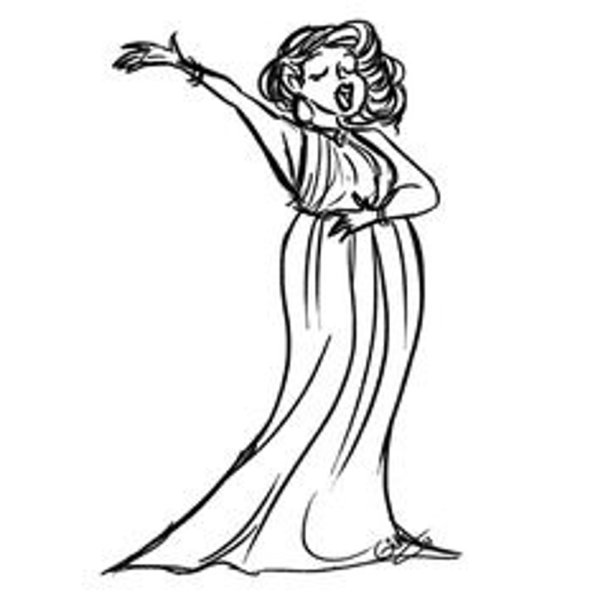 Оперная певица нарисовать