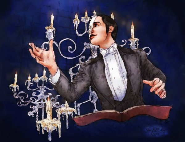 Оперный певец рисунок