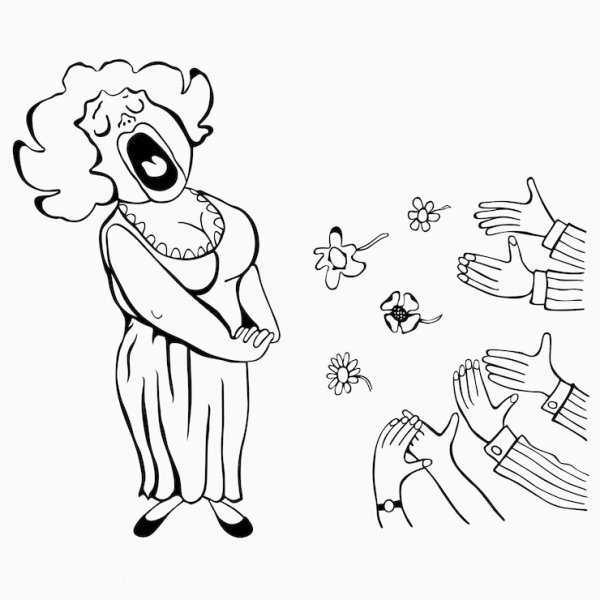 Оперный певец карикатура