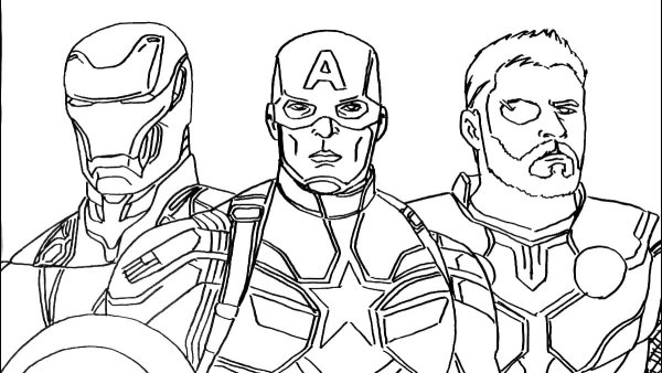 Раскраски Марвел Мстители