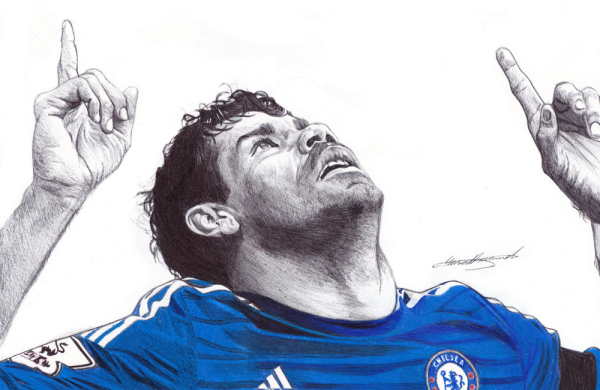 Челси простым карандашом