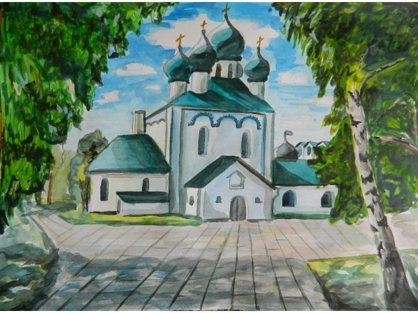 Храм Сергия Радонежского рисунок Куликово