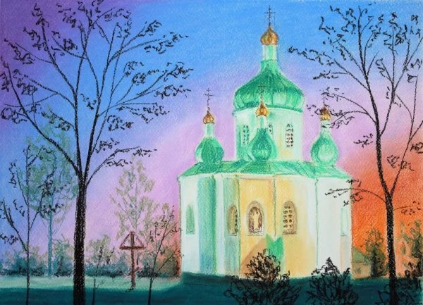 Храм раскраска