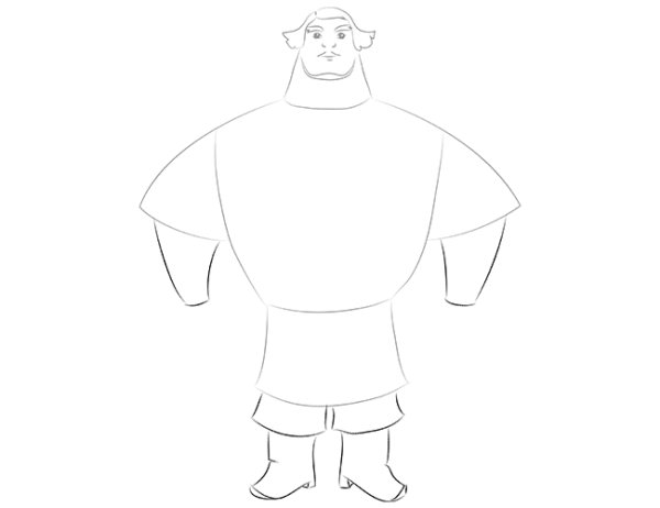 Раскраска богатырь Добрыня Никитич