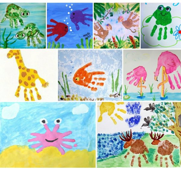 Рисование руками для детей