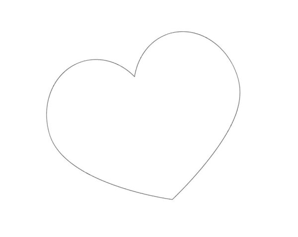 Большое сердце раскраска