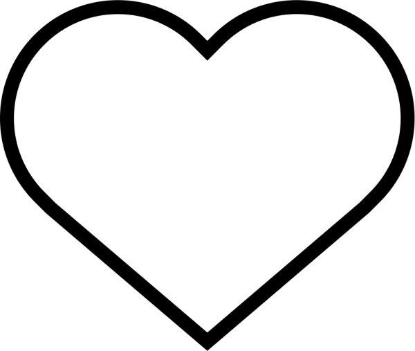 Сердечко черное контур