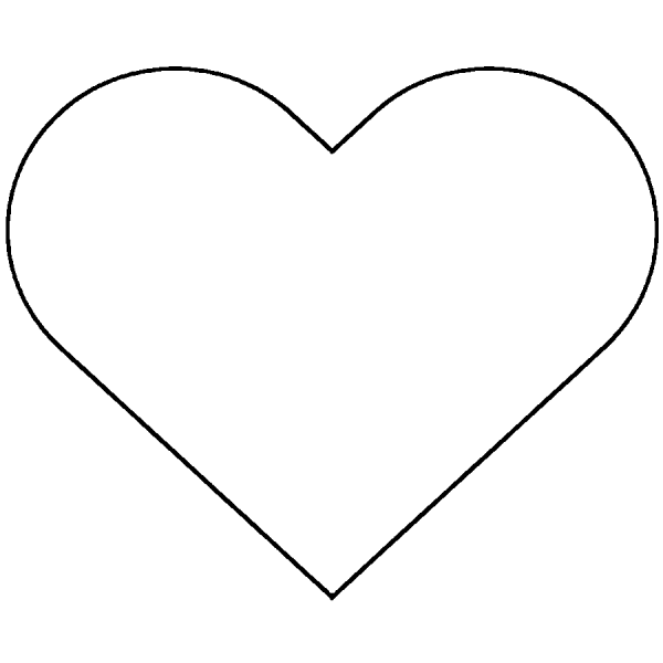 Сердце трафарет для вырезания