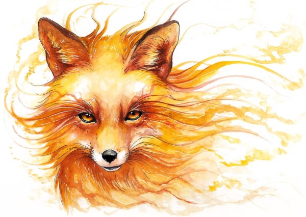 Лисичка рисунок