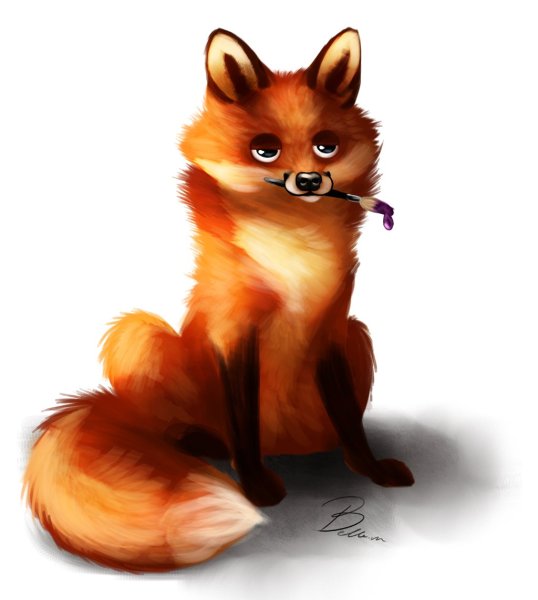 Лисичка рисунок