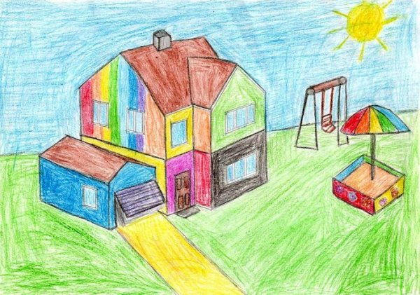 Рисование на тему дом