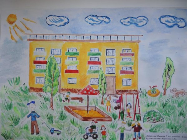 Рисование на тему дом в котором я живу