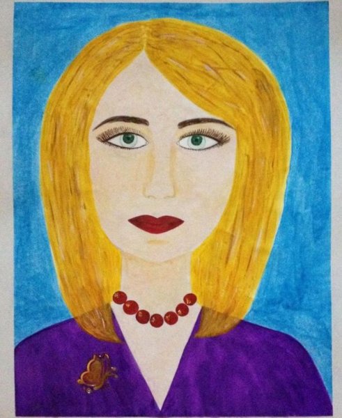 Портрет мамы красками