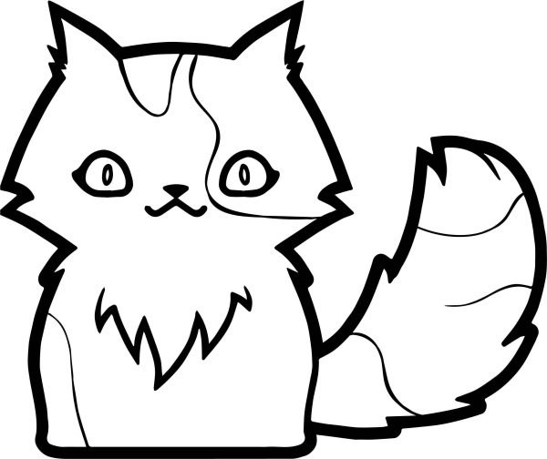 Cartoon Cat раскраска