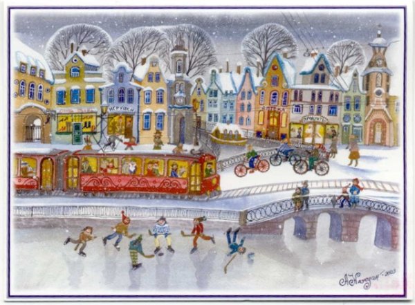 Анна Каждан зимние иллюстрации