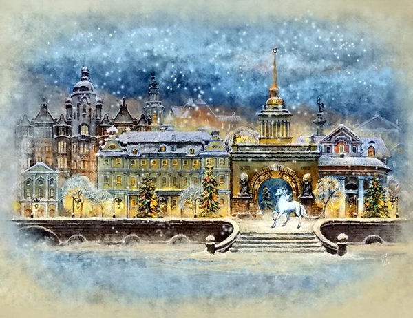 Художник иллюстратор Галина Егоренкова зима