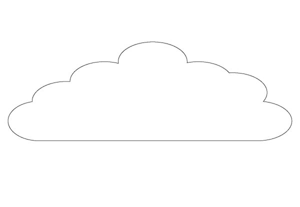 Облако трафарет для вырезания