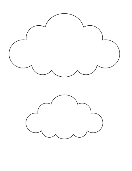 Облака шаблоны для вырезания